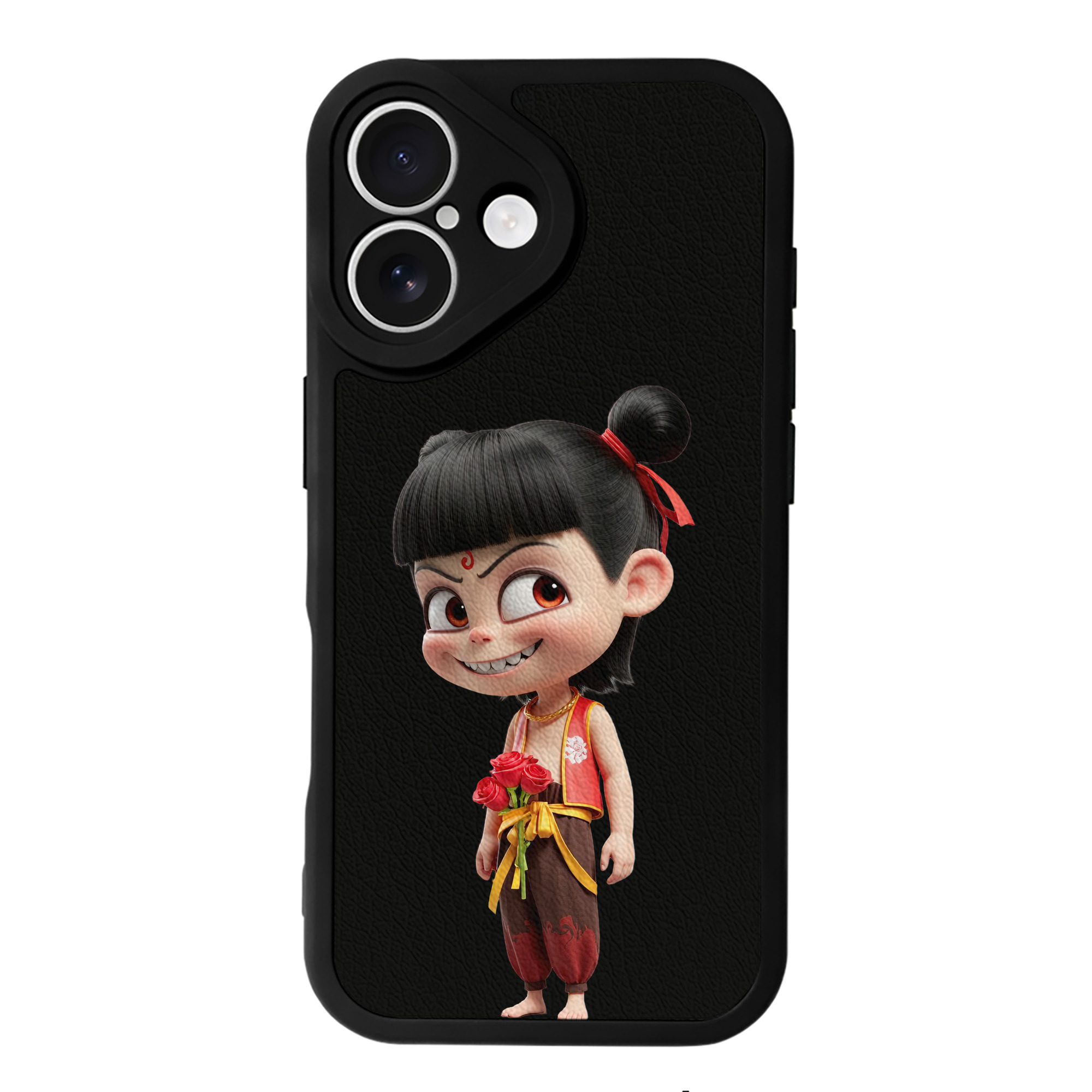 （画像用） Ne Zha 2 ナタ 魔童の大暴れ 【iPhone 16シリーズ対応】シリコンスマホケース（レザー調） 材質：シリコン
